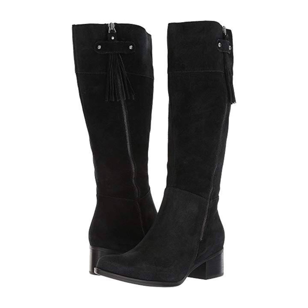 Naturalizer suede wide calf boots size 7.5